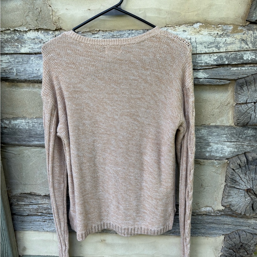 Old Navy Cable Knit Beige Sweater - Picture 2 of 6